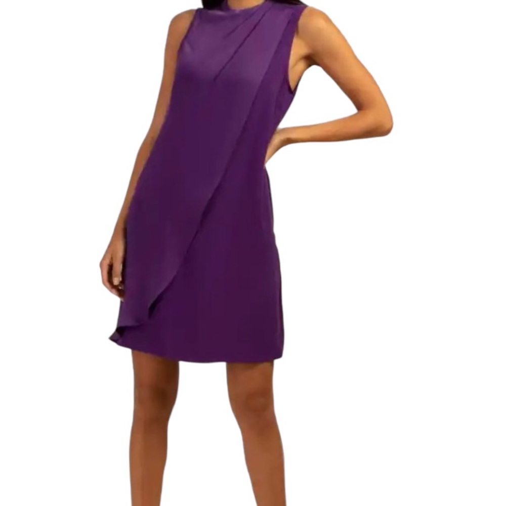 TRINA TURK Women's Delighted Tulip Shift Dress Purple Size Medium